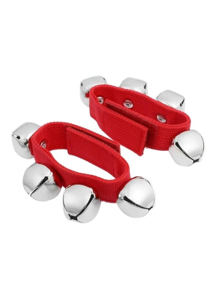 Mike Music Adjustable Red Nylon Wrist  Bells for Kids  - Image 1