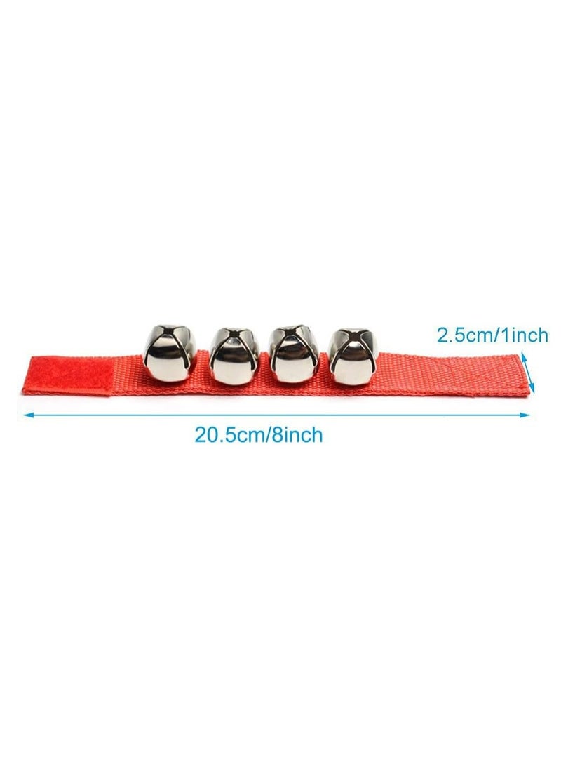 Mike Music Adjustable Red Nylon Wrist  Bells for Kids  - Image 3