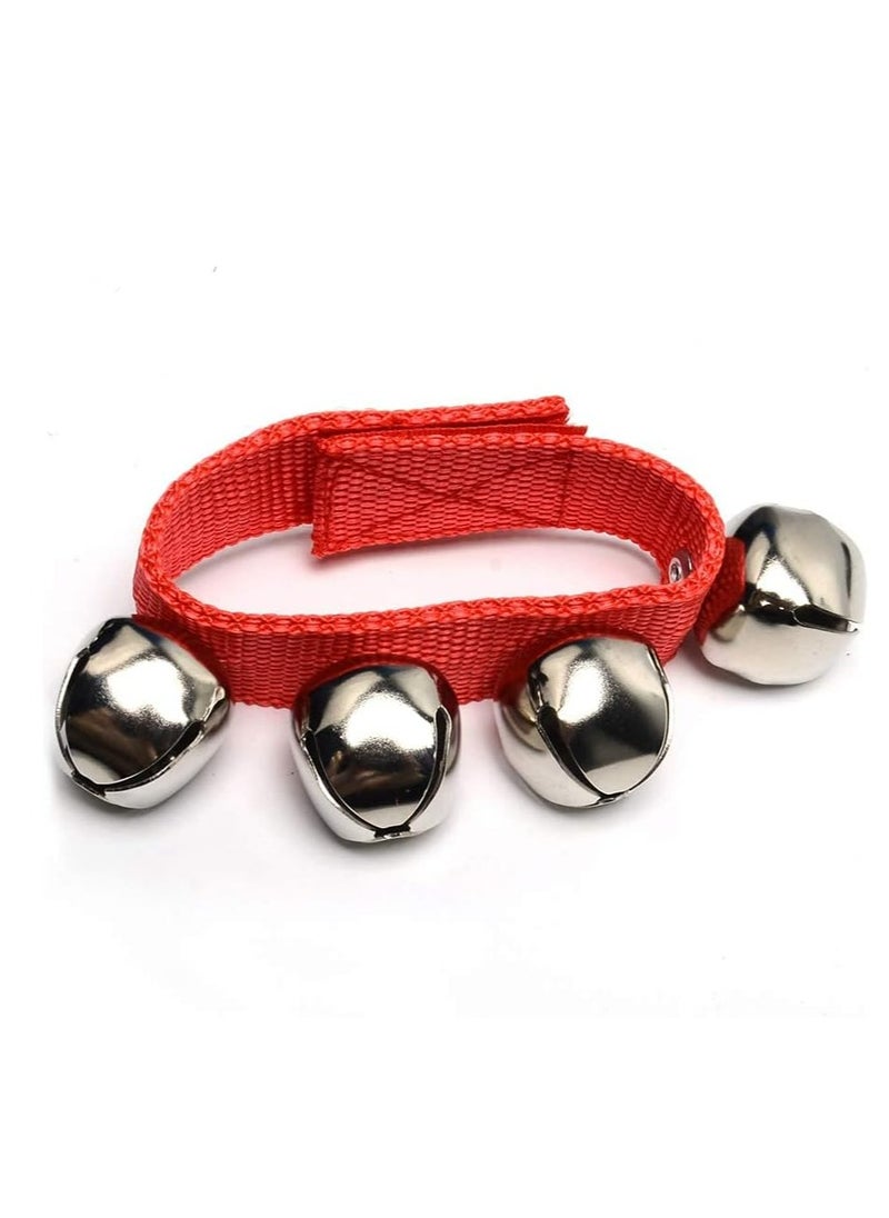 Mike Music Adjustable Red Nylon Wrist  Bells for Kids  - Image 5