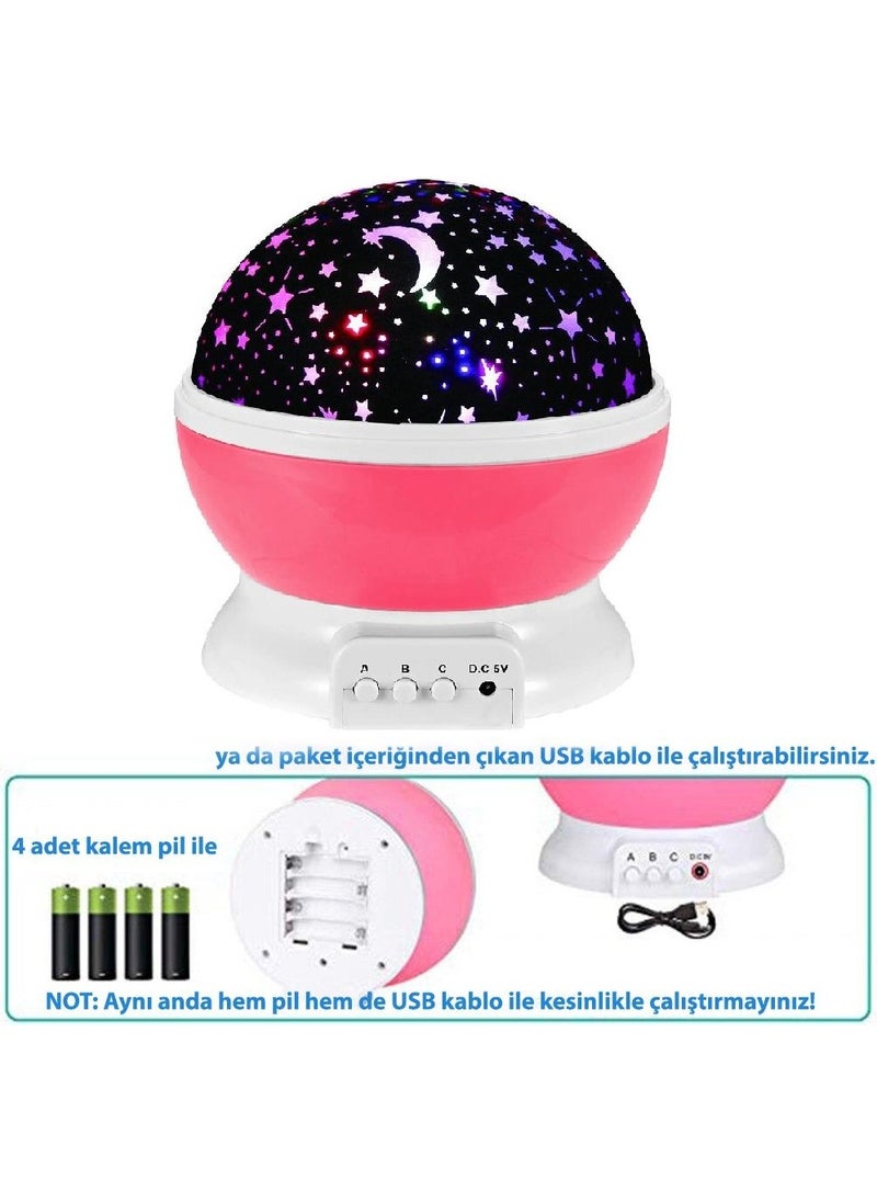 Technosmart Rotating Colorful Star Master Starry Sky Projection Night Light Table Lamp  - Image 5