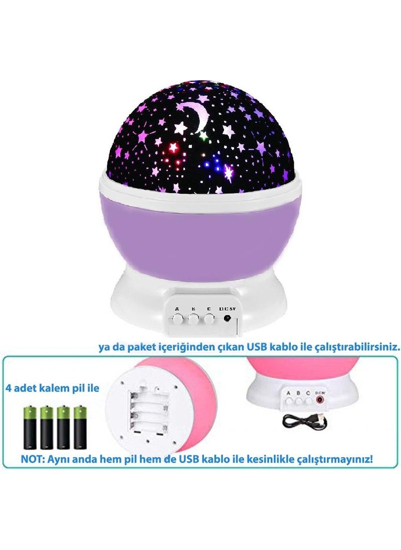 Technosmart Rotating Colorful Star Master Starry Sky Projection Night Light Table Lamp  - Image 2