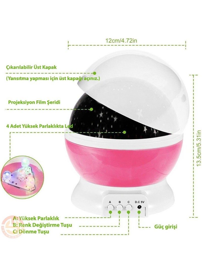Technosmart Rotating Colorful Star Master Starry Sky Projection Night Light Table Lamp  - Image 4