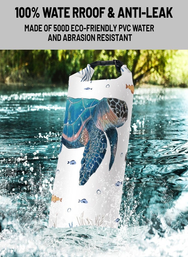 Cliduli Waterproof Dry Bag,Roll Top Sea Turtle Coral Starfish Waterproof Backpack 5L/10L/20L Floating and Lightweight Bags for Kayaking, Boating, Fishing, Swimming and Camping - Image 2