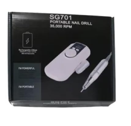 Kreni Portable Electric Nail Drill 35000 RPM E File Electric Nail File for Acrylic Gel Nails Manicure Pedicure Polishing Shape Tools with 6Pcs Nail Drill Bits - Image 4