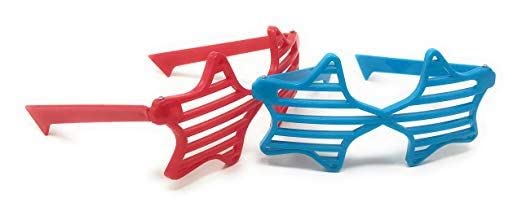 Wanna Party Star Neon Shutter Shades Shutter Glasses Shades Sunglasses | Slotted Sunglasses Eyewear | Favors Props Accessories for Kids & Adults-6 PCS - Image 4