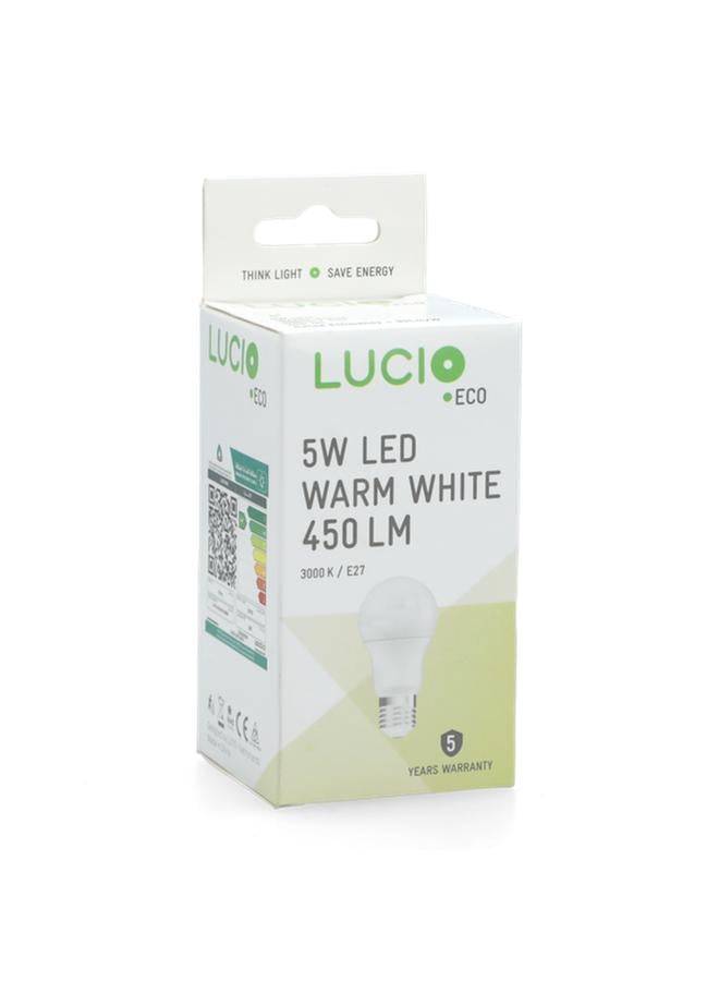 Lucio 5W 3000K 450-Lumens E27 LED Bulb Warm White - Image 5