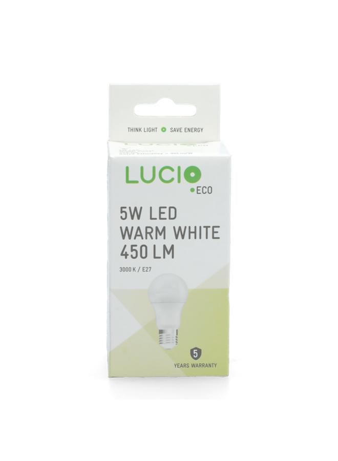 Lucio 5W 3000K 450-Lumens E27 LED Bulb Warm White - Image 3