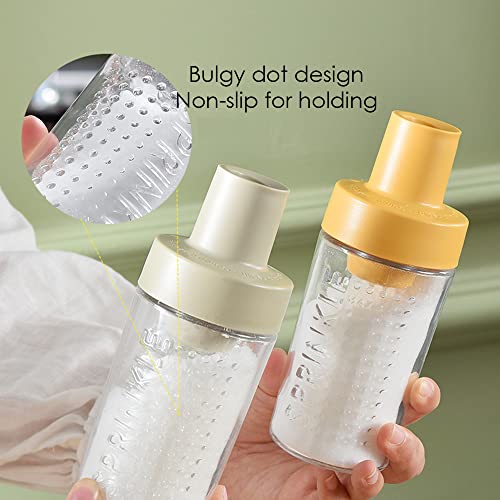 TINMIX Sugar Dispenser Bottle - Glass Sugar Shaker for Coffee, Cereal, Tea & Baking with Pouring Spout and Lid, 8.5oz Glass Bottle Sugar Dispenser Pitcher, White - Image 4