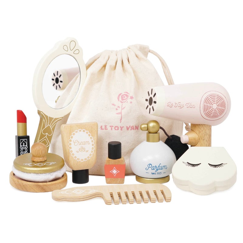 Le Toy Van - Wooden Cosmetic Set With Bag Role Play Toy | Star Beauty Bag Pretend Play Set - Suitable For 3 Years + - Image 1