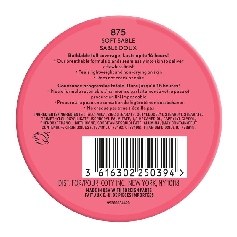 COVERGIRL Outlast Extreme Wear Pressed Powder, 875 Soft Sable, 0.38 oz - Image 3