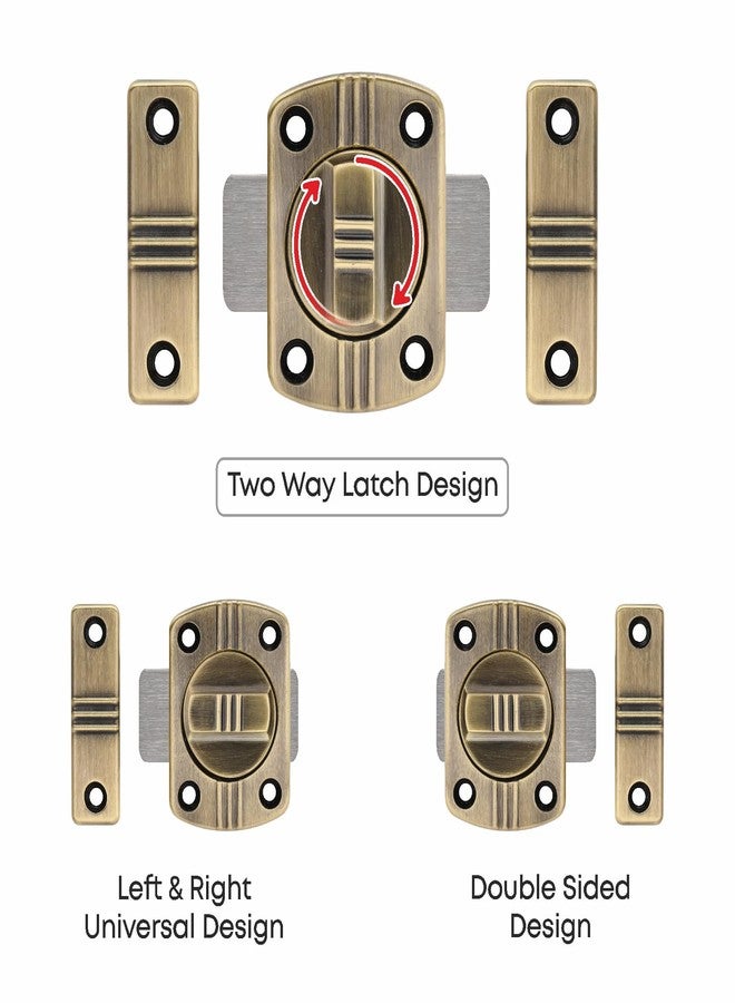 LAPO 2 Piece Door Latches for Home, Latch Lock for Bathroom, Chitkani, Baby Latch Stopper for Bedroom, Balcony, Storeroom (Material- Zinc, Antique Finish, 3 Years Warrany)-SQR - Image 4