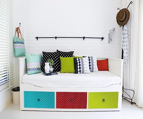 d-c-fix 346-0628 Decorative Self-Adhesive Film, Polka Dot Blue/Petersen Blue, 17" x 78" Roll - Image 3