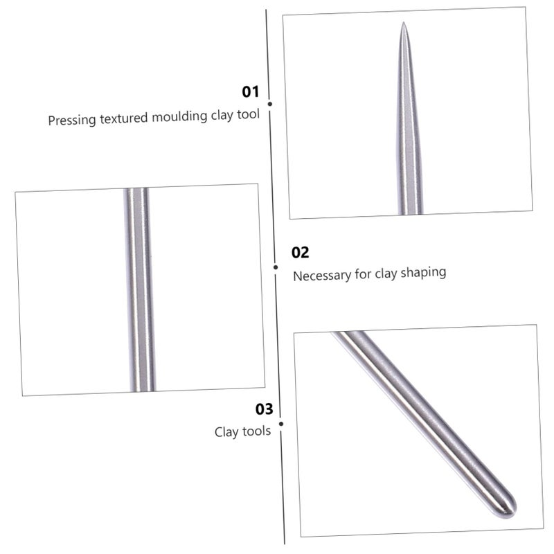 3pcs Stainless Steel Polymer Clay Sculpting Tools For Pottery Art Modeling Beginners Professionals - Image 2