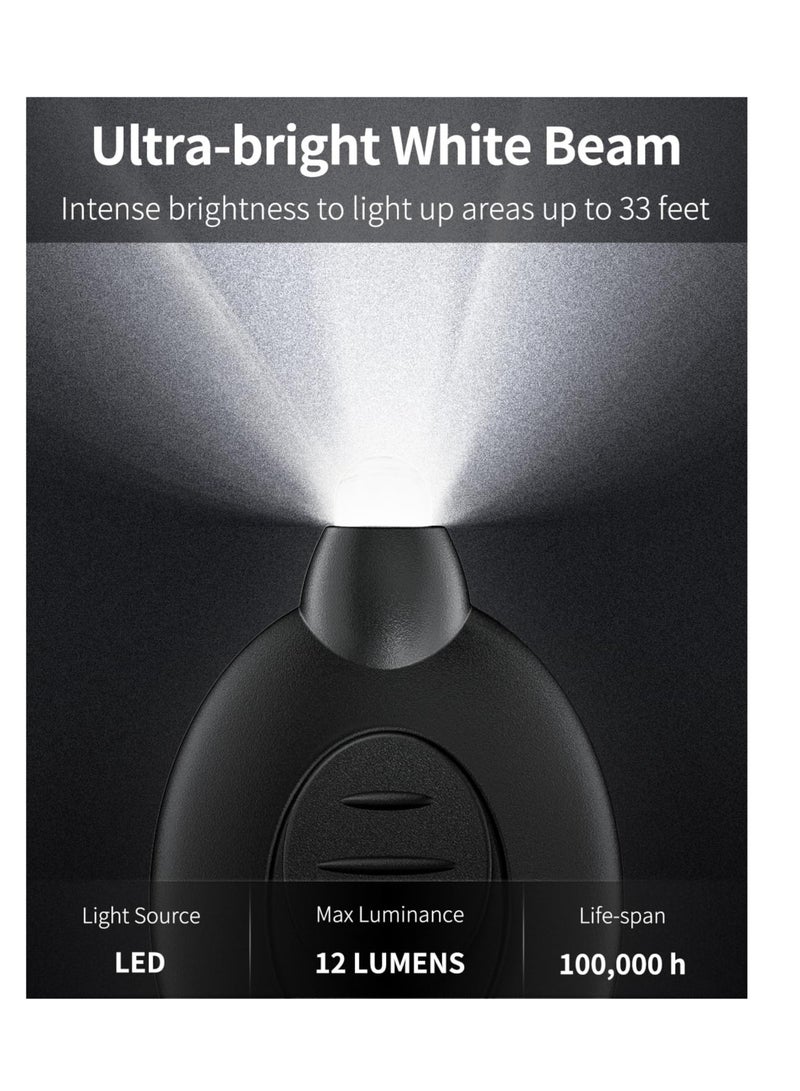 مفتاح LED صغير، 10 قطع من مصباح LED صغير مع حلقة مفاتيح، قوة 12 لومن، محمول جداً وقوي ببطارية، مناسب للاستخدام اليومي، التخييم، التنزه، وإضاءة الطوارئ - Image 2
