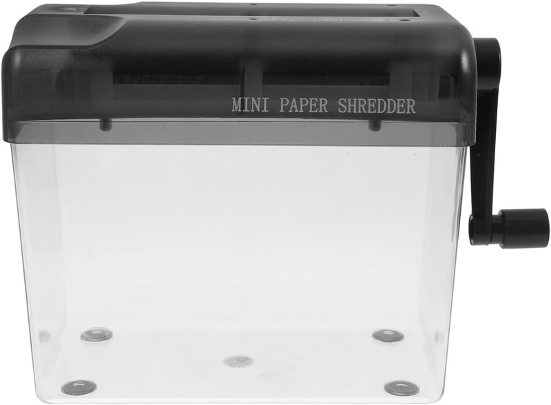 Zerodeko Manual Hand Crank Paper Shredder Portable Desktop Wear-Resistant Paper Cutter for Home Office School Document Shredding - Image 1