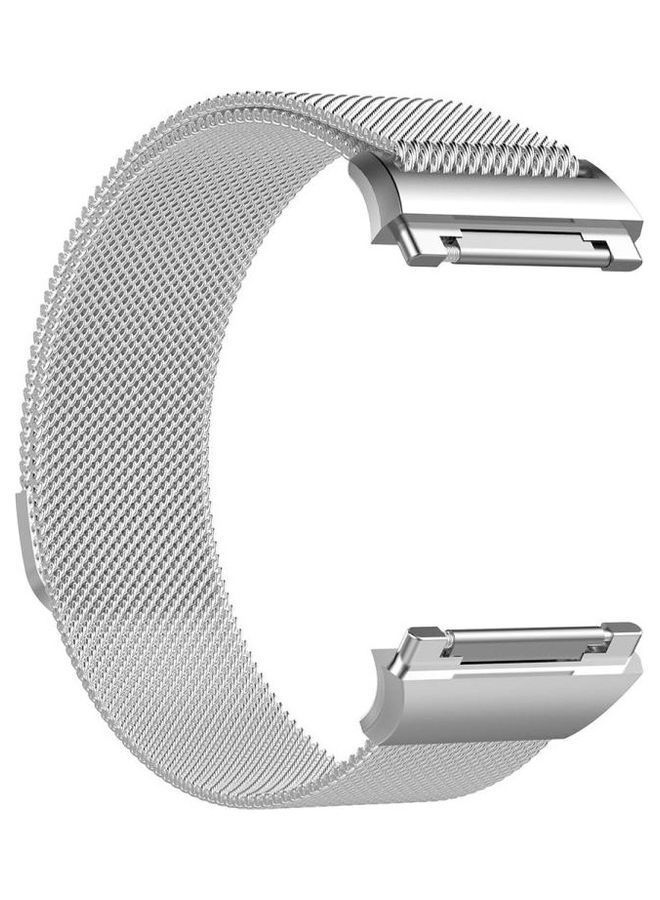 NIBEMINENT For Fitbit Ionic Milanese Watch Strap Silver - Image 3