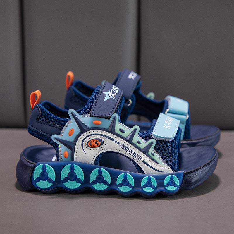 On-Line Boys Sandals Summer Boys Sports Beach Shoes All-Match Soft Sole Middle And Large Children'S Shoes - Image 4