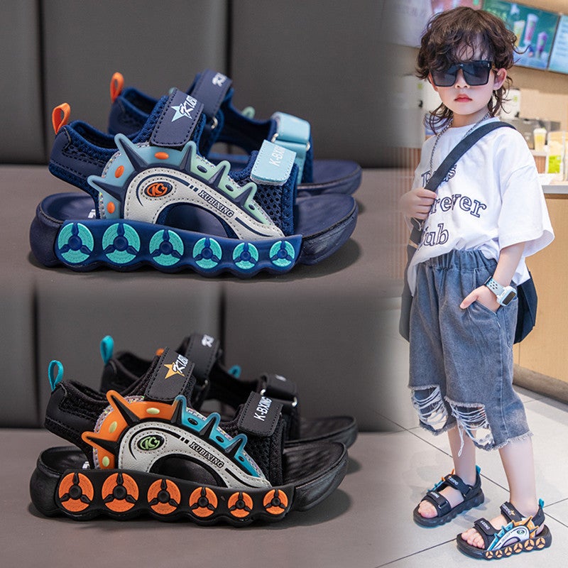 On-Line Boys Sandals Summer Boys Sports Beach Shoes All-Match Soft Sole Middle And Large Children'S Shoes - Image 2