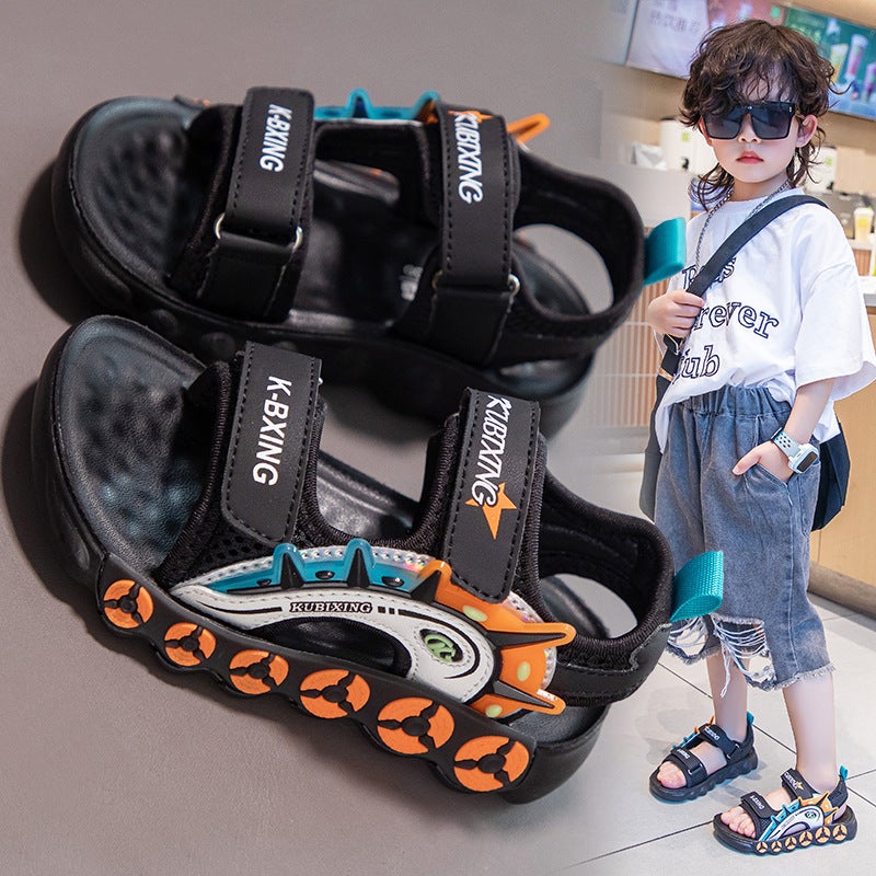 On-Line Boys Sandals Summer Boys Sports Beach Shoes All-Match Soft Sole Middle And Large Children'S Shoes - Image 1