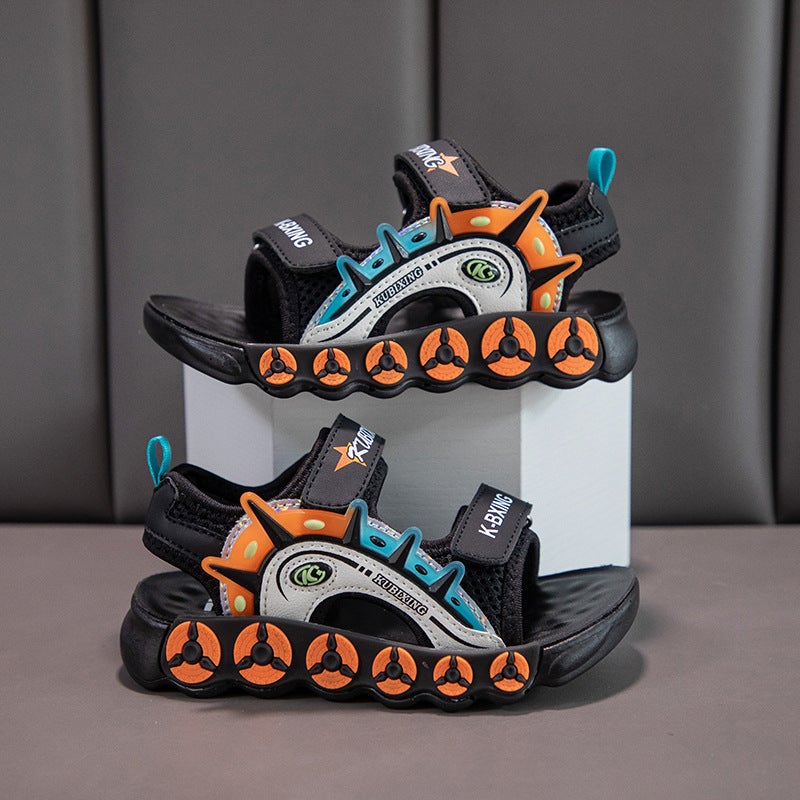 On-Line Boys Sandals Summer Boys Sports Beach Shoes All-Match Soft Sole Middle And Large Children'S Shoes - Image 3