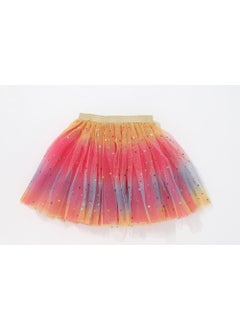 Generic New Tulle Princess Dress Kids Tutu Star Rainbow Skirt Rose Red  - Image 4