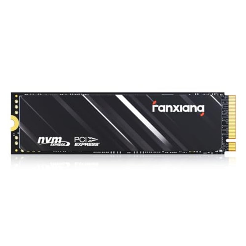 NVMe M.2 2280 SSD for laptop and desktop, 3D NAND with SLC cache, graphite cooling sticker, up to 3200MB/s, PCIe 3.0x4 internal solid state drive - Image 1