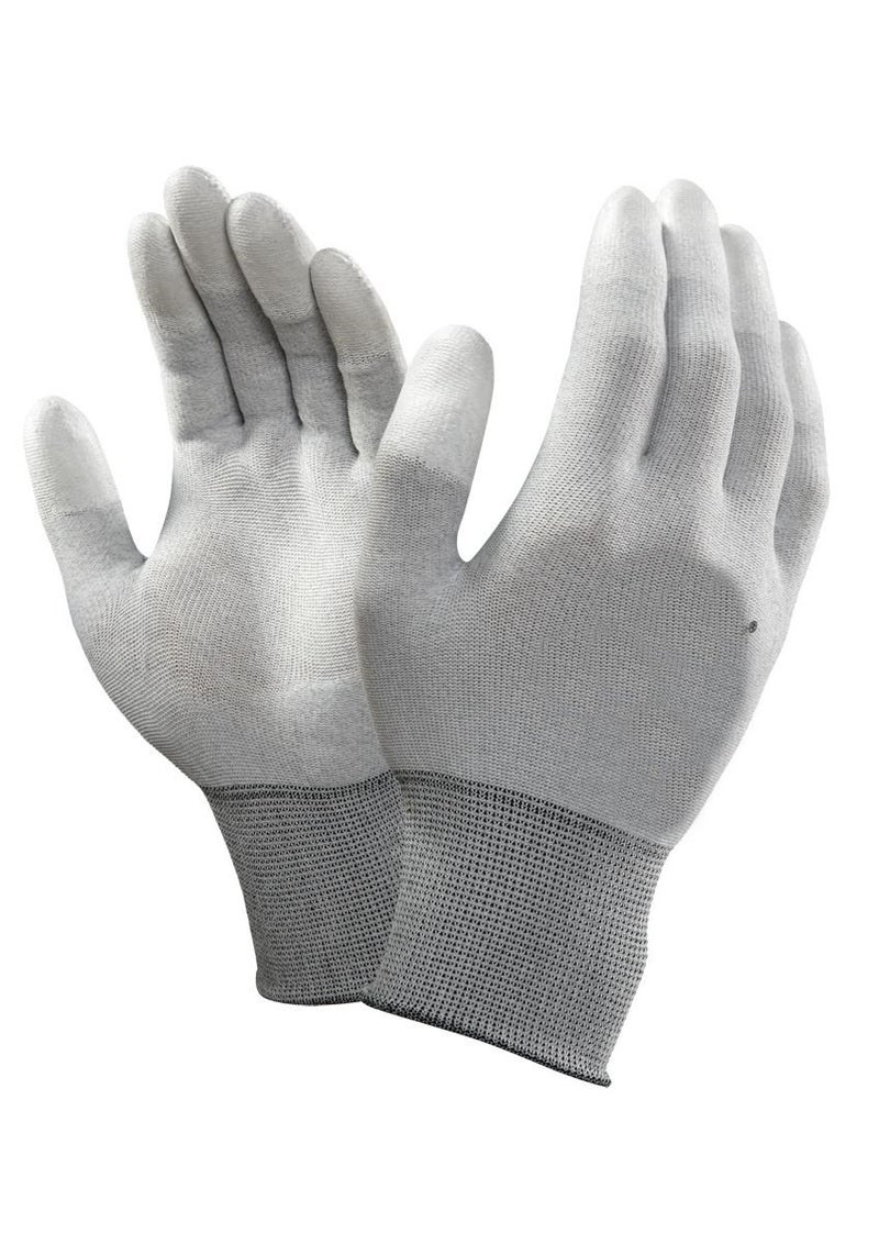 SCHOFIC PACK OF 10 PAIRS Carbon Fiber ESD AntiStatic Gloves PU Fingertip Coated NonSlip Wearable Gloves Safety Working Gloves