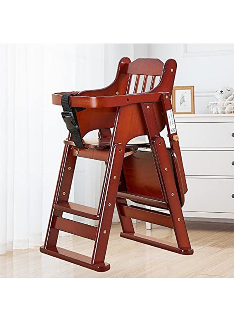 Baby High Chair Wooden Design Foldable Dining Chair with adjustable Hight(Cherry Red) - pzsku/ZFDFEE3536E9538ABA8B7Z/45/_/1652856303/1f578c26-9cc0-4e12-9510-bbda6eb5bd81