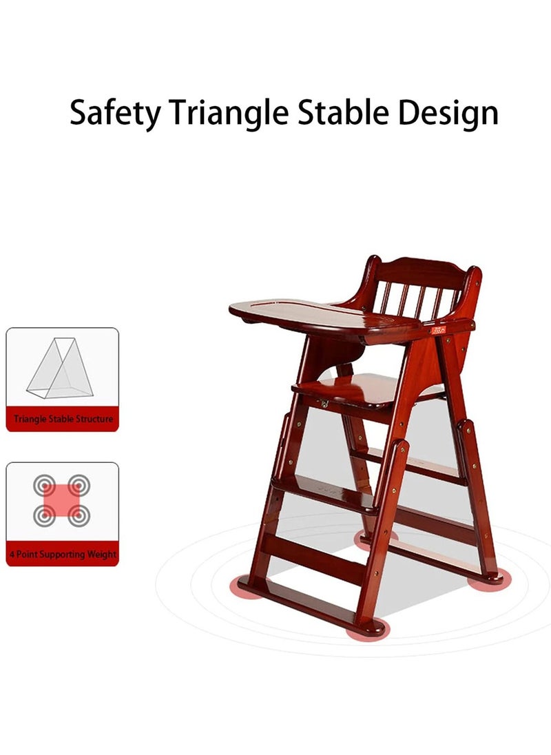 Baby High Chair Wooden Design Foldable Dining Chair with adjustable Hight(Cherry Red) - pzsku/ZFDFEE3536E9538ABA8B7Z/45/_/1652856303/4d9122c5-7525-45dd-b342-11a035f75a7f