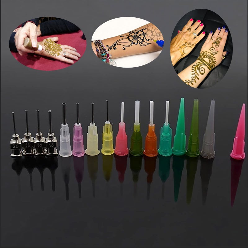 Tiebeauty 8Pcs Needle Oiler (1 OZ), Glue Applicator Bottles Needle Tip Squeeze Bottles Precision Gun Oil Bottle with 16 Blunt Tips for Crafts, Hinges, Liquids, Paint  - Image 2