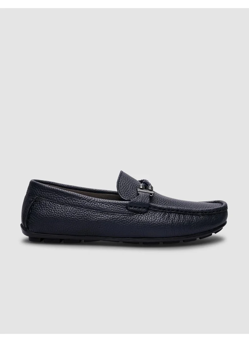 كاباني Genuine Leather Navy Blue Men's Loafer