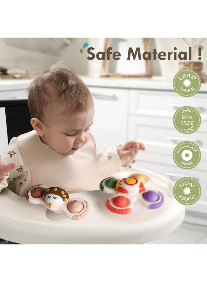 ALASOU ALASOU 3PCS Pop Suction Cup Rotating Toys for 1 Year Old Boy Girl|Novelty Rotating Tops Toddler Toys Age 1-2|Sensory Baby Bath Toy for Toddlers 1-3|12 18 Months Boy Birthday Gift for Infant - Image 3