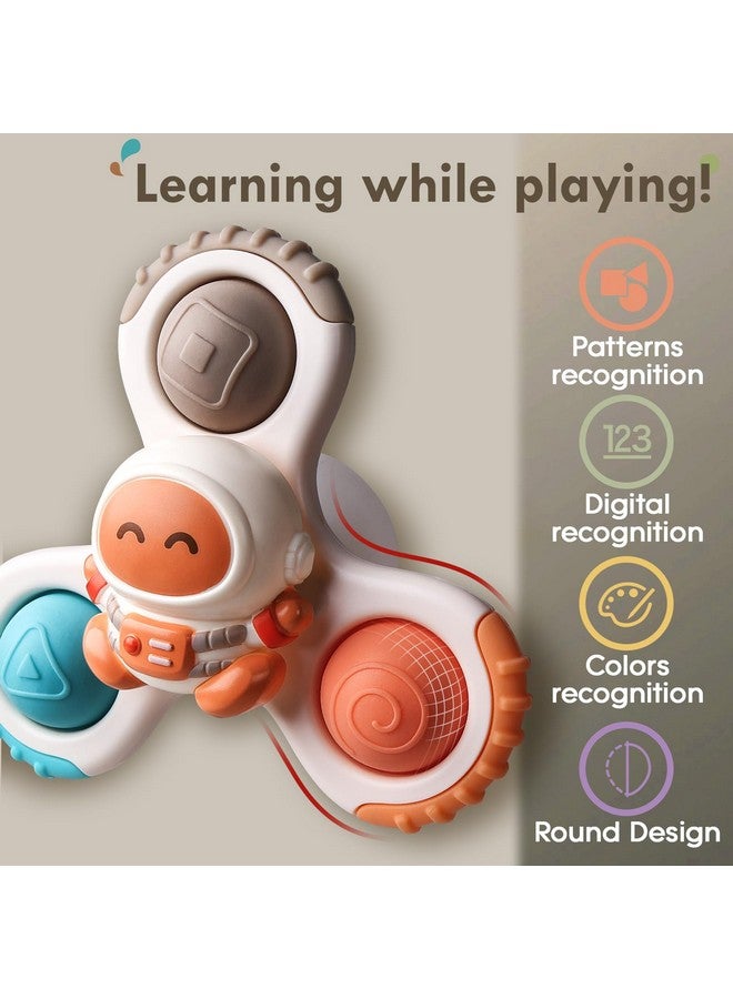 ALASOU ALASOU 3PCS Pop Suction Cup Rotating Toys for 1 Year Old Boy Girl|Novelty Rotating Tops Toddler Toys Age 1-2|Sensory Baby Bath Toy for Toddlers 1-3|12 18 Months Boy Birthday Gift for Infant - Image 4