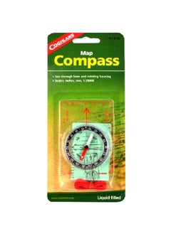Coghlan's Liquid Filled Easy-to-Carry Map Compass Black and Clear 85 x 60mm 8162  - Image 1