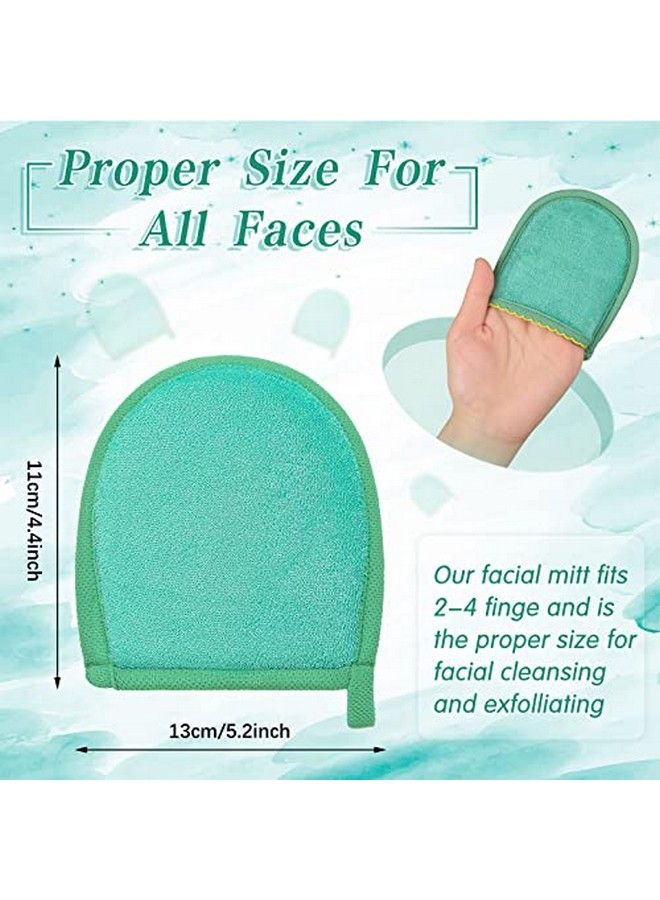 Frienda 4 Pcs Facial Scrub Exfoliator Mitts Deep Exfoliating Gloves Face Scrub And Body Scrub Mitt Face Cleaning Mitten Skin Cleanser Dead Or Dry Skin Remover Exfoliator Face Scrub Tool 4 Colors  - Image 3