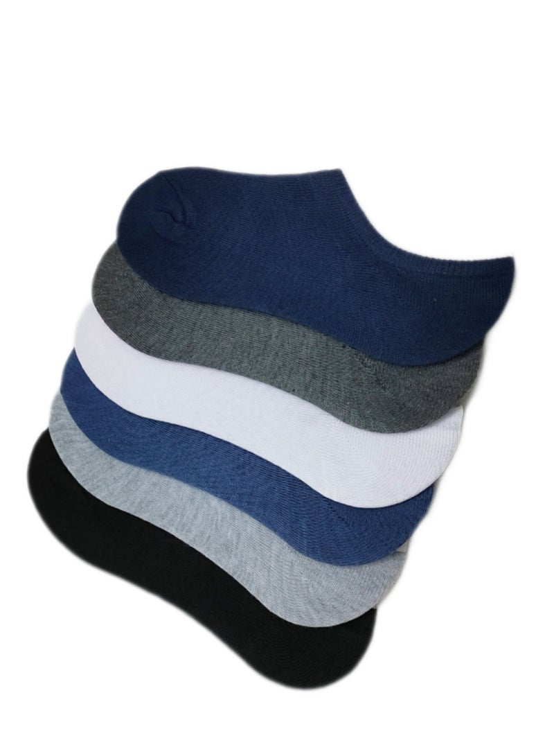 مجموعة من ست جوارب كاجوال خليط قطني قصيرة