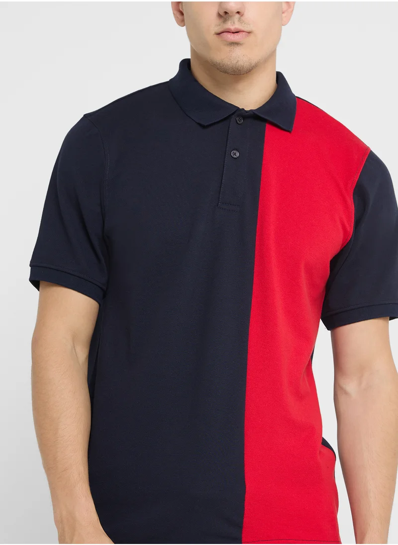 Robert Wood Essential  Colorblock Polo Shirts
