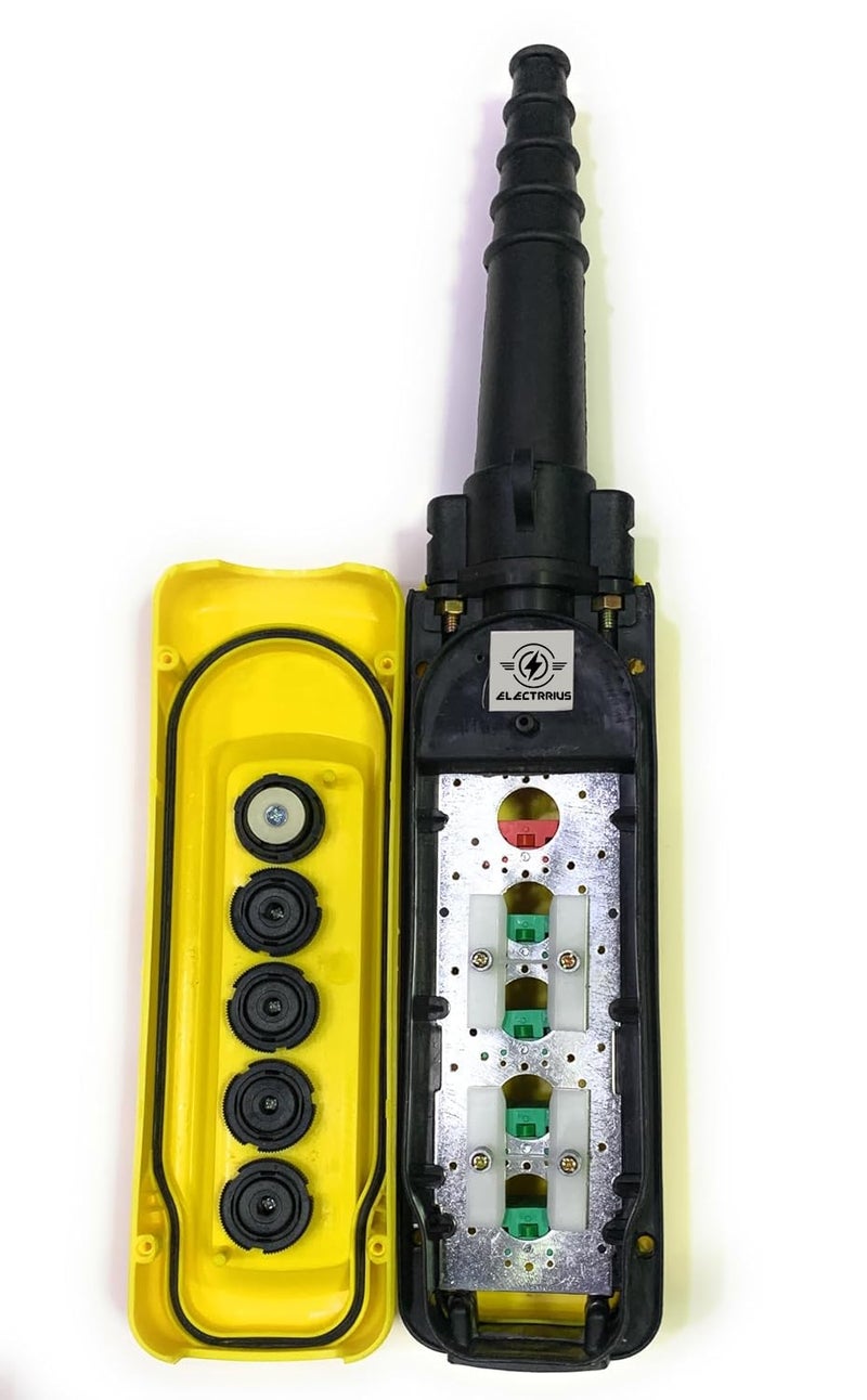 ELECTRRIUS قلادة إلكترية بأربعة أزرار مع زر إيقاف الطوارئ تتضمن ستة أزرار ضغط للتحكم المتنوع - Image 2