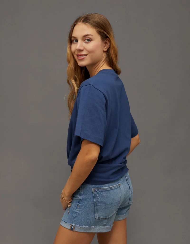 American Eagle  AE Relaxed Fit Everyday Luxe T-Shirt for Women | Best Price UAE