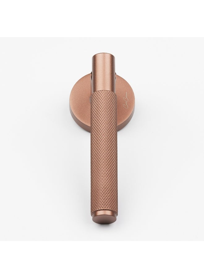 CINCINNO Levitas Premium Anti-Rust Aluminum Door Handle Pair With 28.8x15mm Cylinder Plate, Fits 58x50 Lock Body, UV Protected, Salt Spray Tested, 2-Year Color & 5-Year Mechanical Warranty (Rose Gold) - Image 2