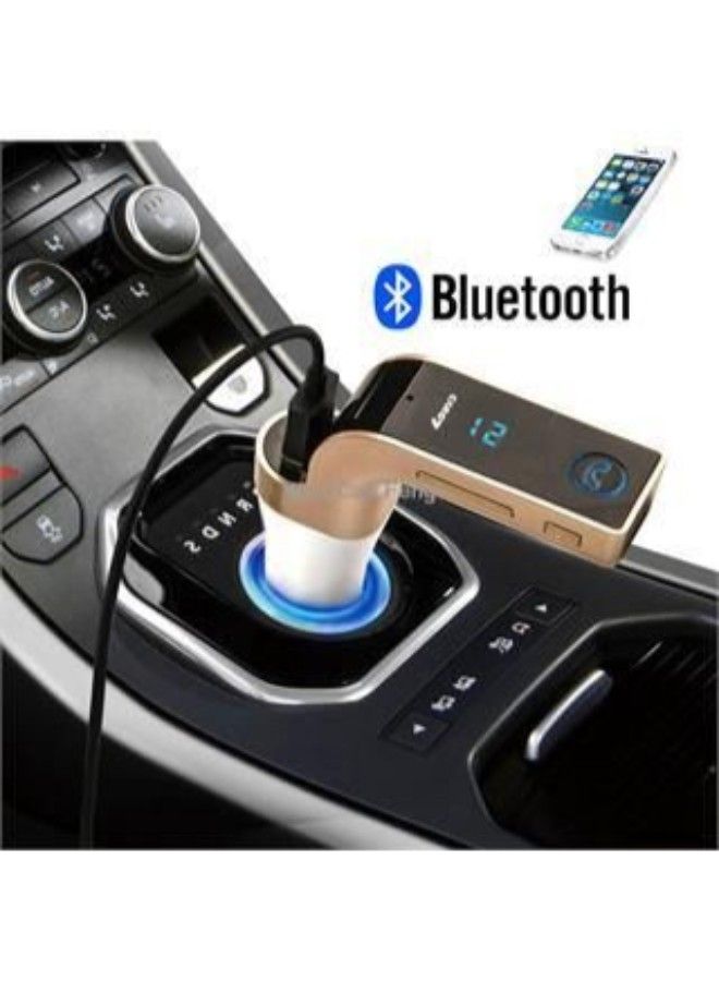 NIBEMINENT Wireless Bluetooth Autos G7 Hand Free USB Charger Gold/Black/White - Image 4
