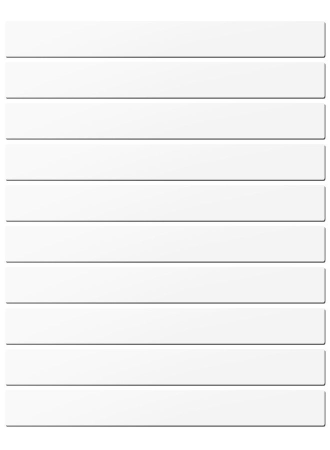 LLPT Magnetic Dry Erase Strips 10 Pack 1" x 12" Blank Writable Magnet Stickers Reusable Great Organizing Labeling Essentials for Fridge Whiteboard Crafts and More Metallic Surfaces White(DMS11210WT) - Image 1