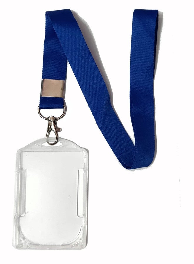 كيدولتز حبال تعليق الرقبة الفاخرة من كيدولتز مع حامل بطاقات هوية صلب شفاف لشارات الهوية مع مشبك معدني على شكل سرطان البحر للرجال/النساء، وموظفي المكاتب، والأطباء، وكبار الشخصيات (أزرق ملكي، 10) - Image 3