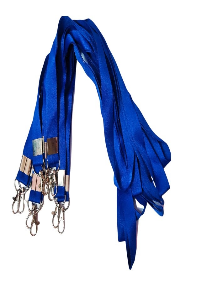 كيدولتز حبال تعليق الرقبة الفاخرة من كيدولتز مع حامل بطاقات هوية صلب شفاف لشارات الهوية مع مشبك معدني على شكل سرطان البحر للرجال/النساء، وموظفي المكاتب، والأطباء، وكبار الشخصيات (أزرق ملكي، 10) - Image 1