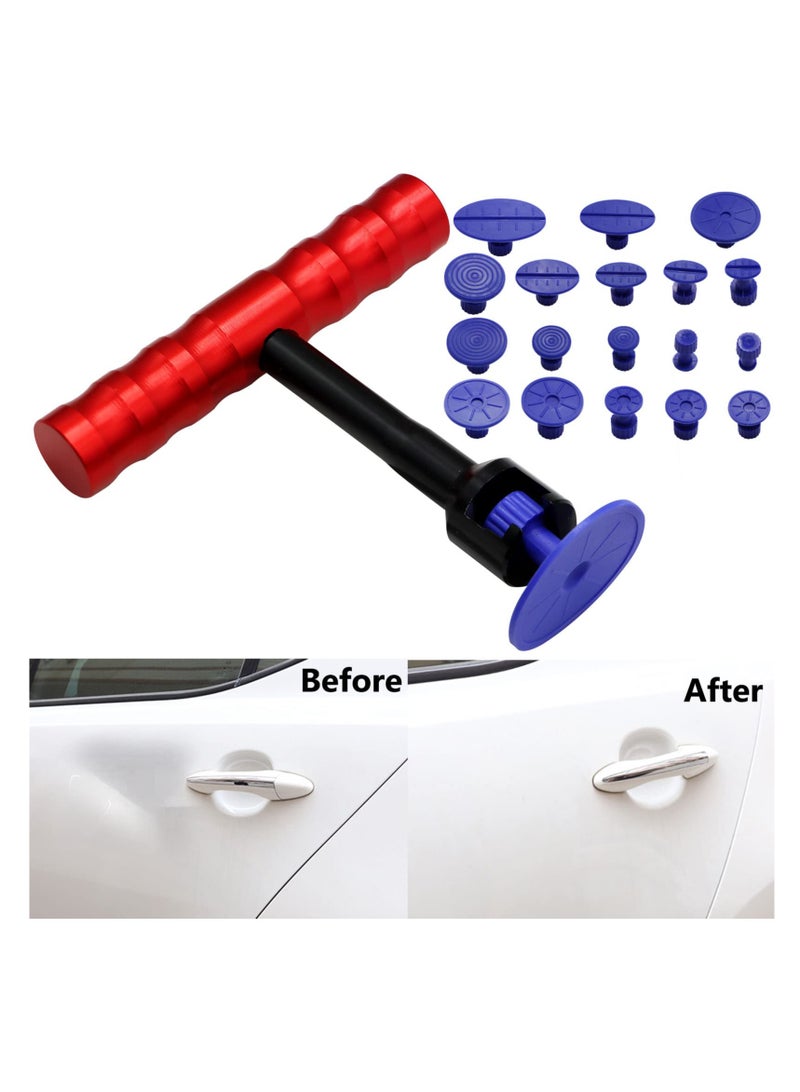 SYOSI, T Shape Car Dent Repair Kit, Car Paintless Dent Puller Dent Removal Tool Kit with 18 Blue Gasket Plastic Suction Cup, Portable Auto Body Tools Hammer Kits - Image 5