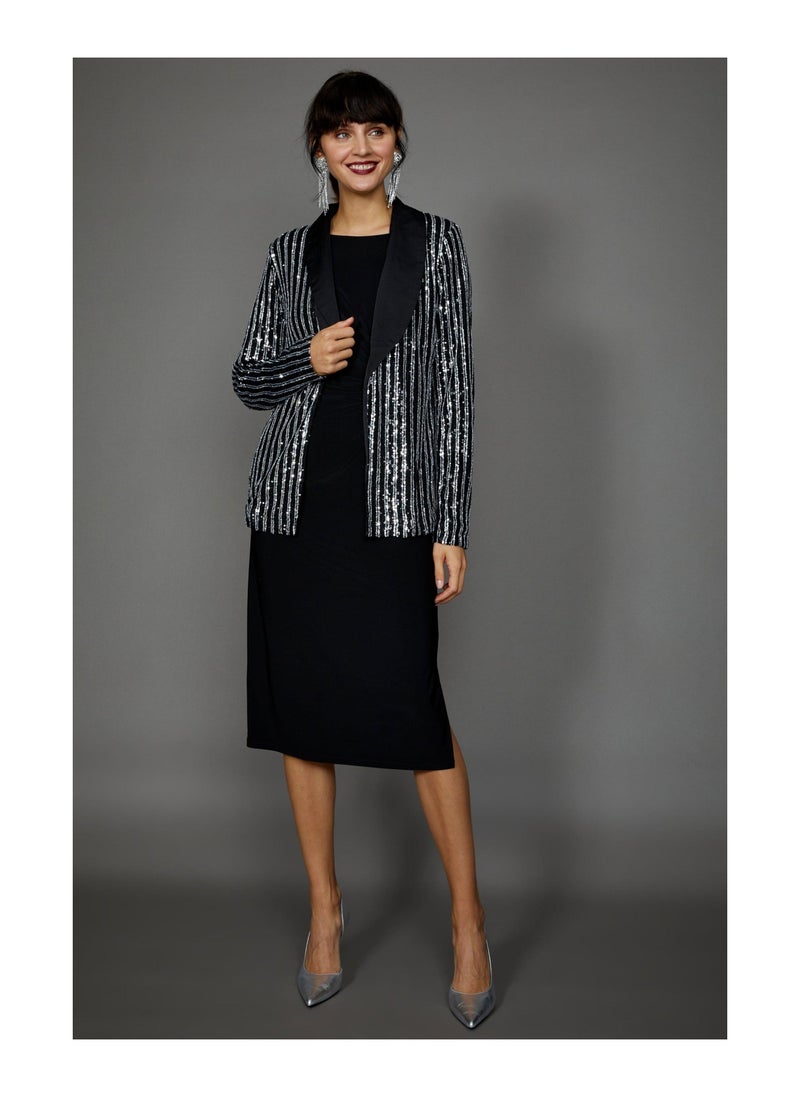 principles - Sequin Stripe Blazer - Image 1