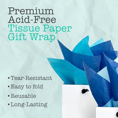 Ocean Tides Premium Wrapping Paper – 100 Sheets (14 x 20 Inches) Colored Tissue Paper for Gift Bags, Birthday Party, Flower Decorations, Mother's Day, Wedding, Crafting & Custom Art Projects - Yellow - Image 3