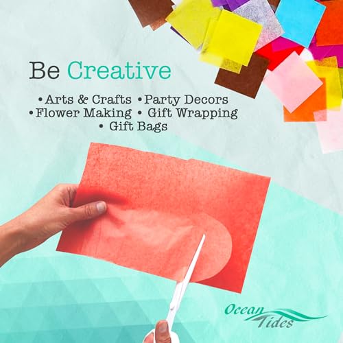 Ocean Tides Premium Wrapping Paper – 100 Sheets (14 x 20 Inches) Colored Tissue Paper for Gift Bags, Birthday Party, Flower Decorations, Mother's Day, Wedding, Crafting & Custom Art Projects - Yellow - Image 5