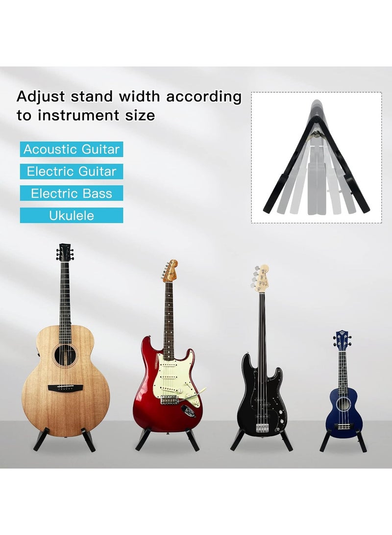 Guitto Guitar Stand Tripod Adjustable Classic A-Frame Stand Universal for Acoustic and Bass Electric Guitars Folding Floor Travel Stand Small Single Holder - Image 3