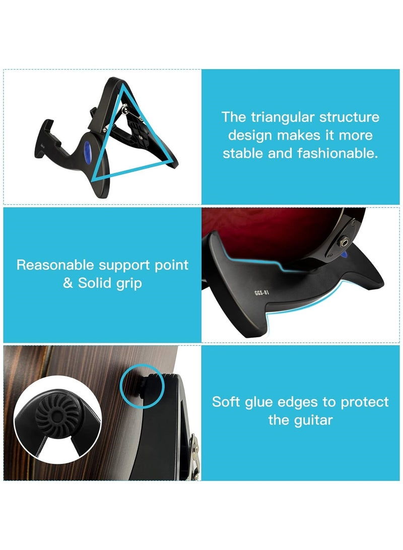 Guitto Guitar Stand Tripod Adjustable Classic A-Frame Stand Universal for Acoustic and Bass Electric Guitars Folding Floor Travel Stand Small Single Holder - Image 4